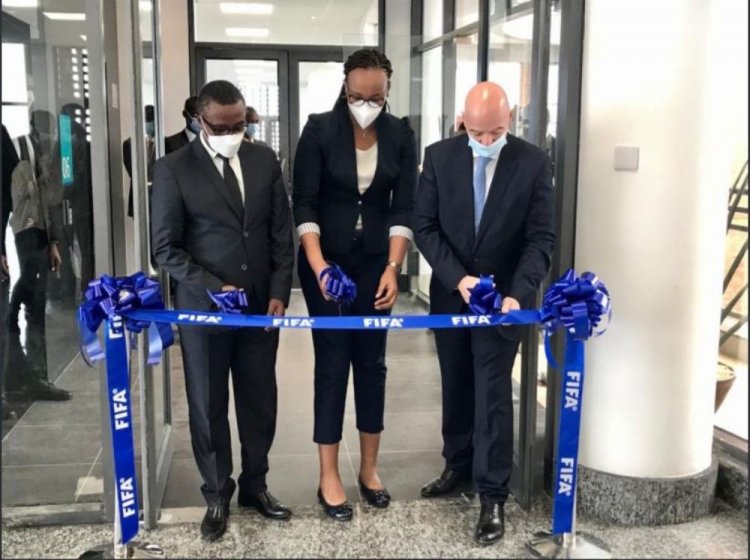 AMAFOTO: Perezida wa FIFA Infantino, yafunguye ishami rya FIFA mu Rwanda