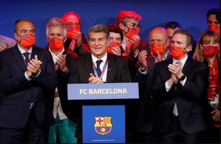 Joan Laporta wiyemeje gusinyisha Messi yatorewe kuyobora FC Barcelona