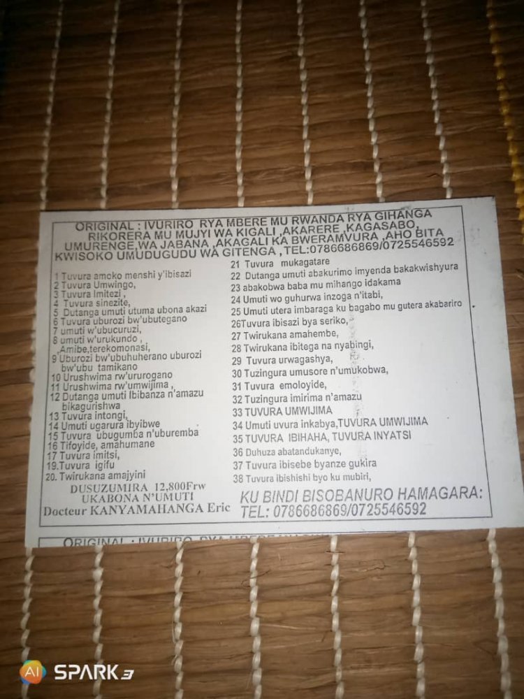 Umupfumu Kanyamahanga Eric atanga umuti ufasha kubona akazi n'uwo gucuruza abakiriya bakizana