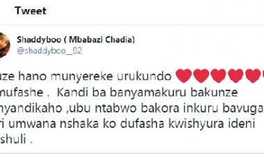 Shaddyboo yiyambaje abakoresha Twitter mu gukusanya inkunga yo kurihira UWIDUHAYE Jean Baptiste umaze imyaka itatu yarabuze ayo kwishyura