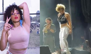 Reba umuhanzikazi ari kunyara ku mufana ku rubyiniro-Video