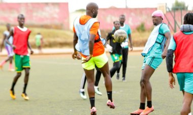 Addy Kenzo plays football at Nyamirambo stadium