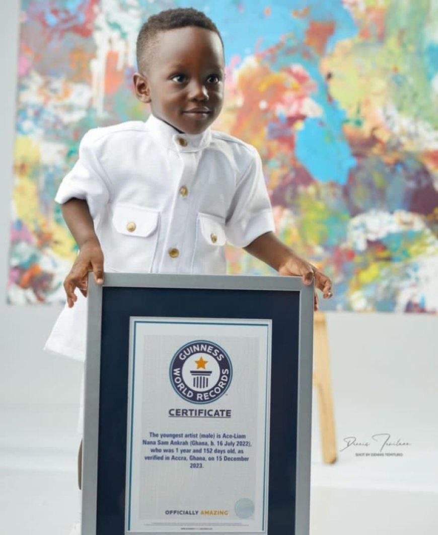 Ni ikibondo! Umwana w’umwaka yaciye agahigo ku Isi mu gusiga amarangi bya gihanzi